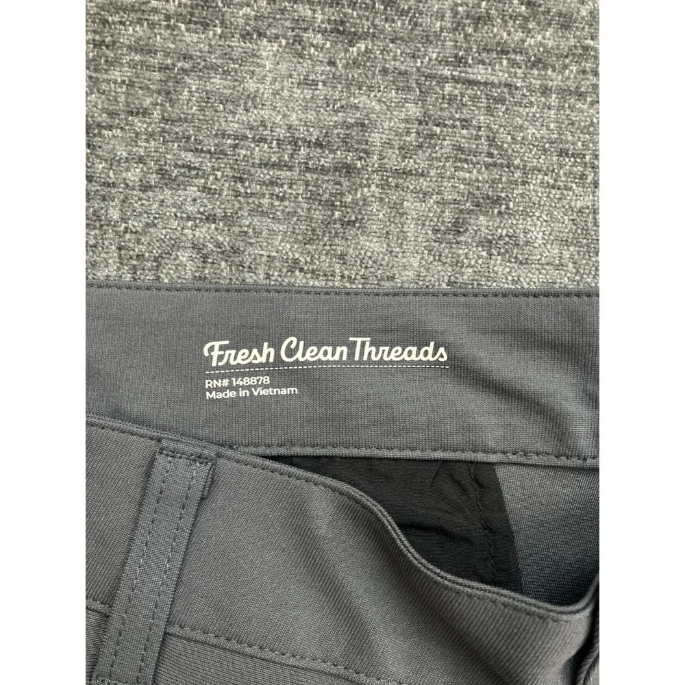 Fresh Clean Threads Chino Pants Men 32x32 Gray High Rise Flat Front Straight Leg